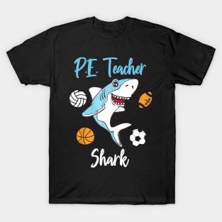 P.E. Physical Education Teacher Shark Shirts Doo Doo Doo T-Shirt